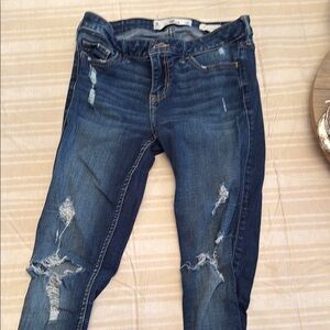 Hollister Blue Skinny Distressed Jeans